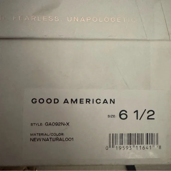 Good American Tan Platform Sandal with Gold Chain Accent - Picture 6 of 6